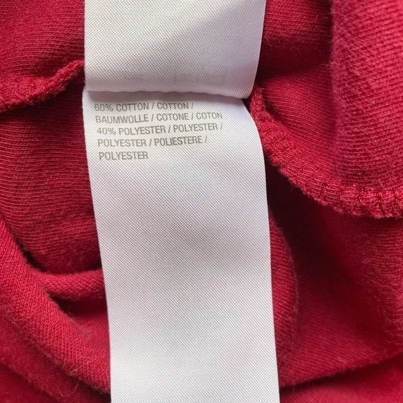 Quacker Factory RED Wine Pearl Beads on Bell Sleeve Dressy Top Size Large - Picture 7 of 12